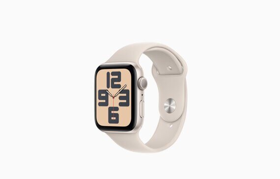 Часы Apple Watch SE (2024) GPS 44mm Aluminum Case with Sport Band (Сияющая звезда) Часы Apple Watch SE (2024) GPS 44mm Aluminum Case with Sport Band (Сияющая звезда)