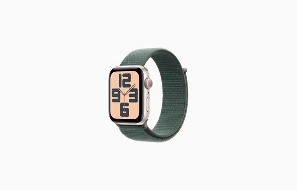 Часы Apple Watch SE (2024) GPS 44mm Aluminum Case with Sport Loop цвет Sage (Сияющая звезда)